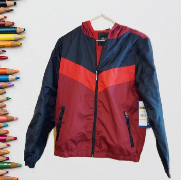 3/$25 NWT Youth Boys Size 14/16 IXTreme hoodie windbreaker Red&Black. - Picture 1 of 8